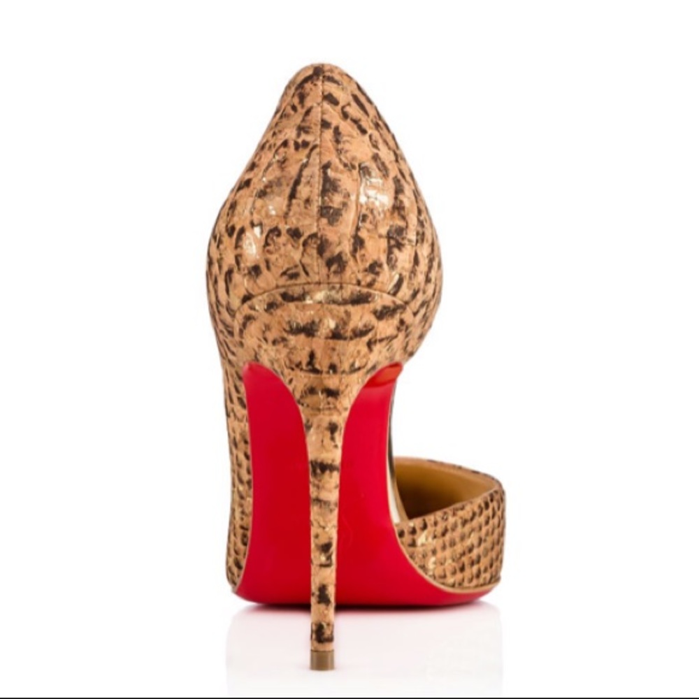 Authentic Christian Louboutin Iriza cork 100mm BARELY USED - Picture 6 of 7